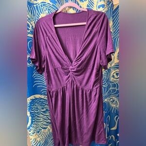 Violet v neck twist front top xxl
